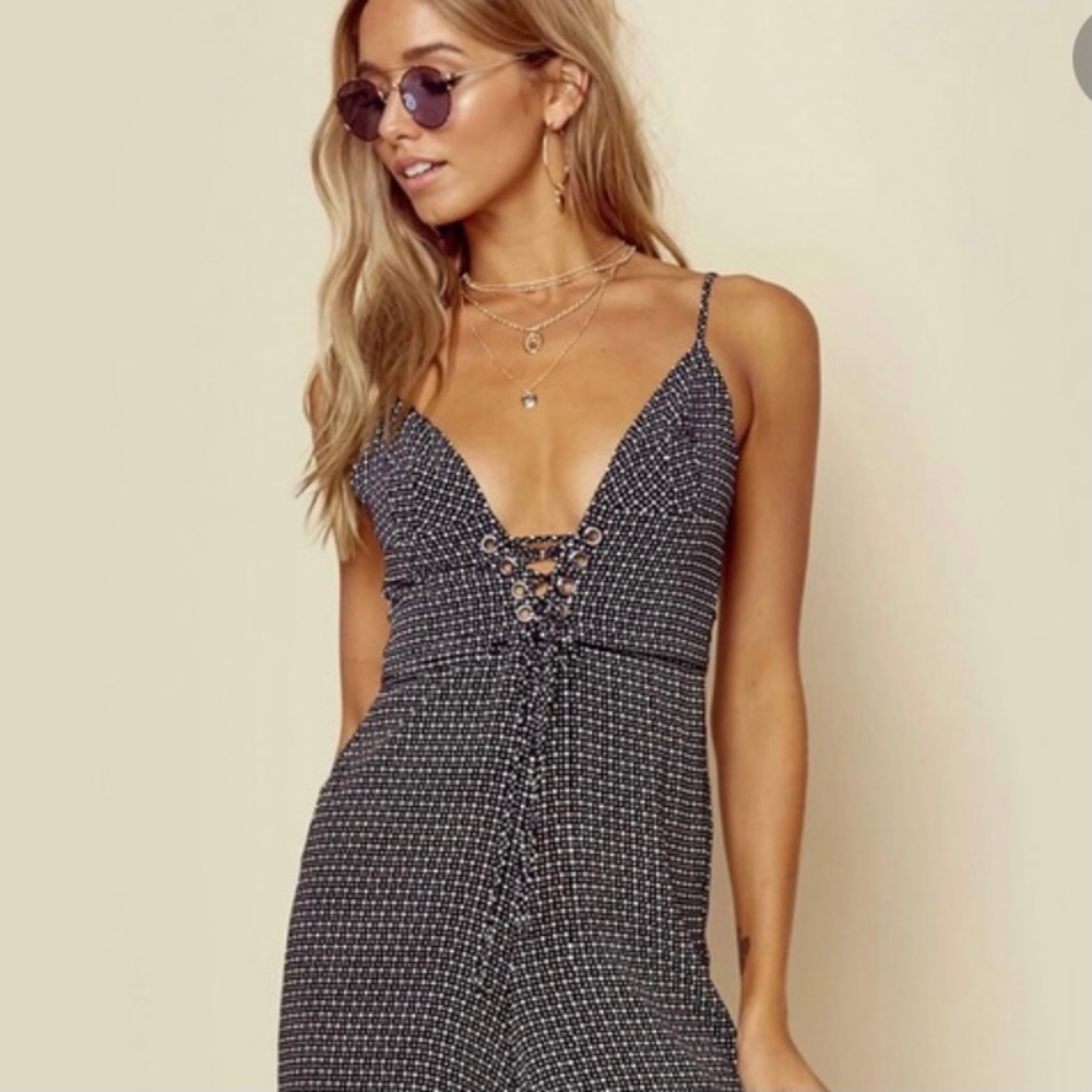 Boho sexy wide leg romper